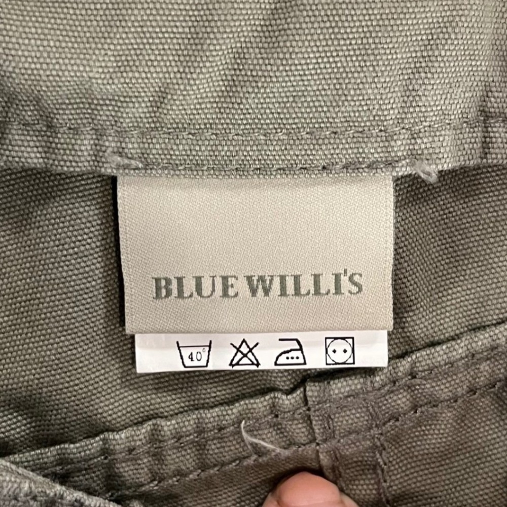 Blue Willi's Cargo Pants Womens 38 Olive Green Graphic Floral Wide Leg - Picture 2 of 11